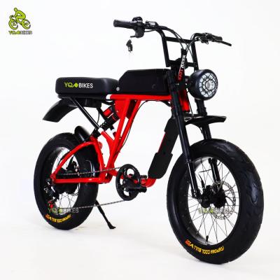 China Aluminum alloy YQEBIKES fat battery motorcycle electric bike 73 super rx solid tire suspension detachable fast beach cruiser for wholesale for sale