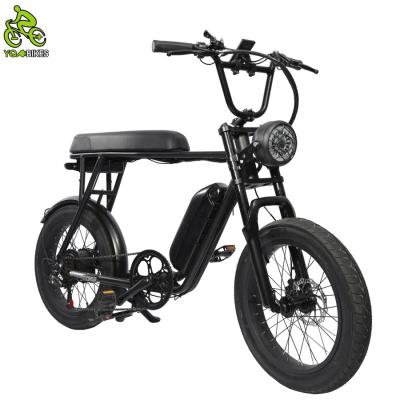 China YQEBIKES New Aluminum Alloy Design Super Power 73 Electric Bike 48V 750W 1000w 2 Seat Fat Tire Cheap Scrambler Electric Bike For Wholesale for sale