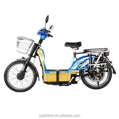 China Shenzhen Factory Steel Cargo Electric Bicycle 500W Electric Motorcycles Charging Bike for sale