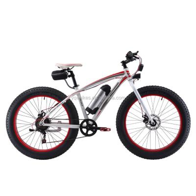 China New Arrived Aluminum Alloy Full Suspension Fat Tire 350W 36V Electric Mountain Bike Dirt Bikes For Adults for sale