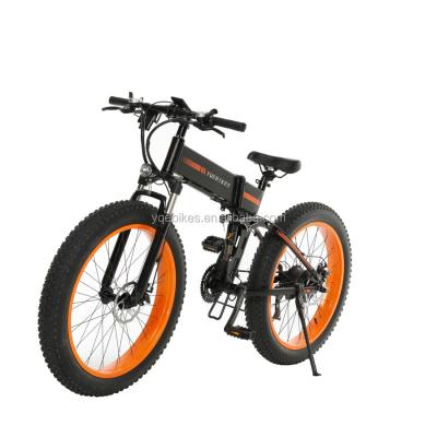 China YQEBIKES Standard Cheap Step Through Fat Tire Folding Electric Bike 1000W Electric Mountain Bike For Adults for sale