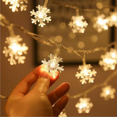 China Lighting Christmas Tree Decoration Led Lights Decorative Snowflake Led String Light With Battery Operated for sale