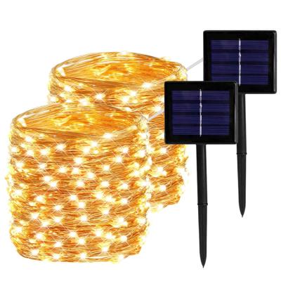 China String Light Solar Solar String Lights200 LED Fairy Lights Copper Wire Lights Waterproof Outdoor String Lights for sale