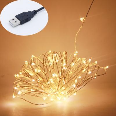 China String Lights Festival Christmas Lights Copper Wire String Fairy Lights With USB Powered for sale