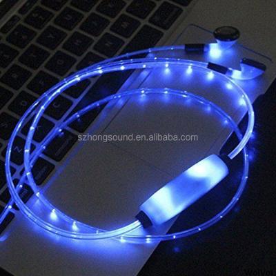 China LED Glowing Light High Quality In-Ear Led Light Earphone Glowing Headphones With MIC For iPhone For Samsung for sale