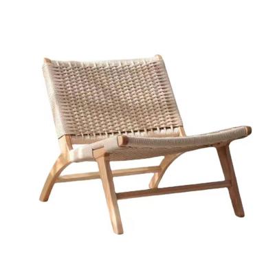 China Modern Indoor Classic Design Rattan Furniture Adjustable Living Room Style Art Solid Wood Natural Lounge Chair (Other) for sale