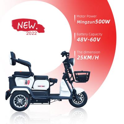 China New OEM Passenger 2022 Products Family Use Electric Tricycle Electric Tricycle With Passenger And Cargo Functions for sale