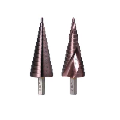 China A Drill Bit Could Be Used In Various Size Drill Hole Step Drill Bit Set Factory High Quality HSS Titanium For Metal Drilling Round Shank Straight Flute Tin Coated Tin Coating for sale