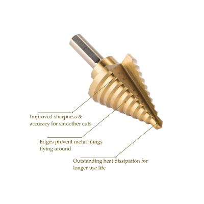 China One Drill Bit Could Be Used In Various Size Drilling Machines 5pcs HSS Hole High Quality Step Drill Bits Set With Aluminum Case for sale