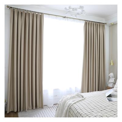 China Solid Blackout Innermor Blackout Curtain For Bedroom Elegant Modern Drapes For Home Living Room Decor Darpes Faux Toile Customized for sale