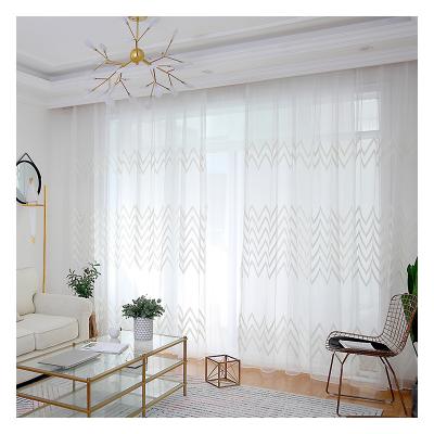 China Elegant Innermor Voile Canvas Curtain In Drapes White Faux Ribbon For Kitchen Bedroom Ready Made Curtain For Living Room Modern Customized for sale