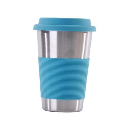 China Disposable Factory Directly For New 12 Ounce Single Cup 350ml Beer Glass Pint Cup Silicone Insulation Stainless Steel Silicone Mug Set for sale