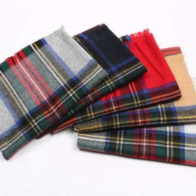 China Classical Special Design Plaid Multiple Color Printing Tartan Accessories Elegant Cashmere Scarf for sale