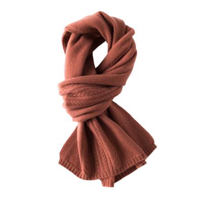 China 2020 Newest Custom Fashion Winter Knitted Warm Cable Knitted Scarf Cashmere Unisex Scarf for sale