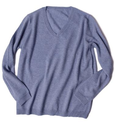 China Men's Cashmere V-Neck Sweater Pullover Business Cashmere Breathable Customizable Sweater for sale