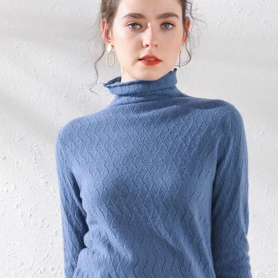 China 100% Pure Thin Anti-wrinkle Cashmere Turtle Neck Knit Cashmere Sweater for sale