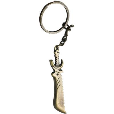 China Vintage 2022 Quality Guaranteed Creative Accessories Custom Company Retro Pressed Copper Badge Key Chain for sale