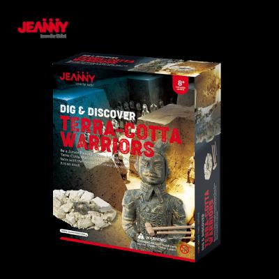 China Jeanny Original Design Toys STEM Science Kit DIY Archeology Toys Dig And Discover Terracotta Warriors Excavation Dig Kit For Kids for sale