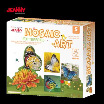 China Original Jeanny Design Butterflies DIY Learning Creative Educational Handmade Crafts For Decoration EVA Foam 3D Mosaic Sticker Art Kit For Kids for sale