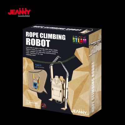 China Original Design by Jeanny STEAM Wooden DIY Robot Gift for Kids and Teens Rope Robot Kids Climbing Science Games for 7 8 9 Boys and Girls 10 year old girls for sale