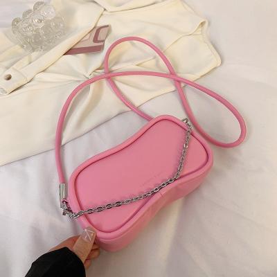 China 2022 Fashion PU Leather Women Handbags Shoulder Ladies Purse Purse Luxury Handbags Leather Trim Lady Bag for sale