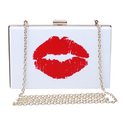 China 2022 Fashion Evening Handbag Luxury Game Card Printing Casual Ladies Grab Bags Acrylic Dinner Small Lip Purse Handbag for sale