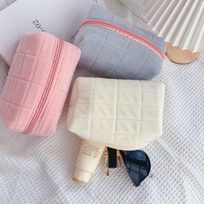 China Fashion Promotion Gift Travel Accessories Plush Cosmetics Travel Bag Wholesale Custom Makeup Bag For Girls Mini Cosmetics Bag for sale