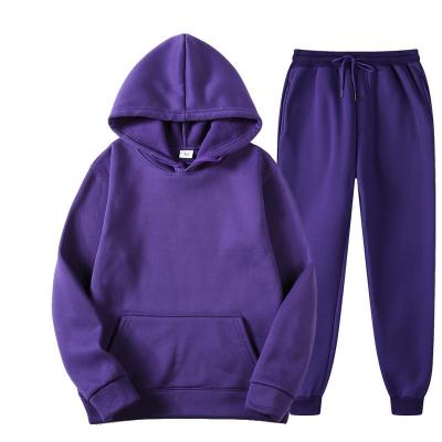 China Wholesale Custom Breathable Jogger Hoodie Sweatpants Set Two-Piece Set Cotton Women Loose Fleece Sweatpants Unisex Jogging Suit for sale