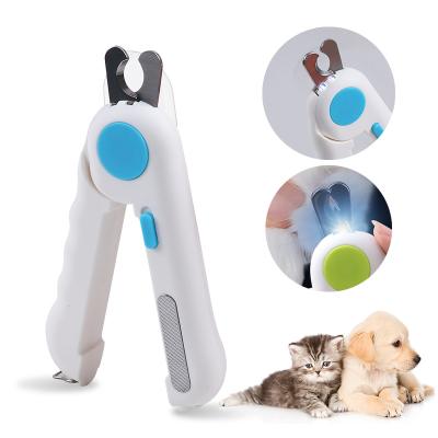 China New Products Stocked With Lights Cat Nail Clippers Professional Novice Pet Nail Clippers Nail Grinding Tools for sale