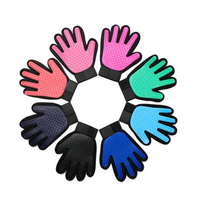 China Fashion Velcro Pet Gloves Left Hand Massage Pet Hair Remover Stocked Gloves for sale