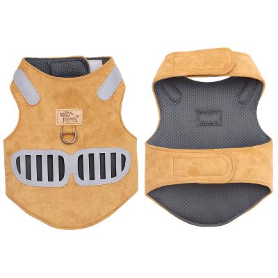 China Cat Traction Lightweight Breathable Reflective Deerskin Velor Pet Chest Strap for sale