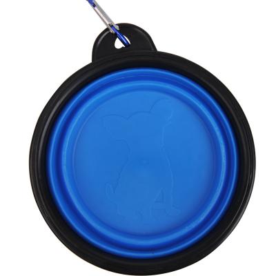 China Sustainable Customizable Portable Collapsible Silicone Pet Double Bowl Dog Bowl for sale