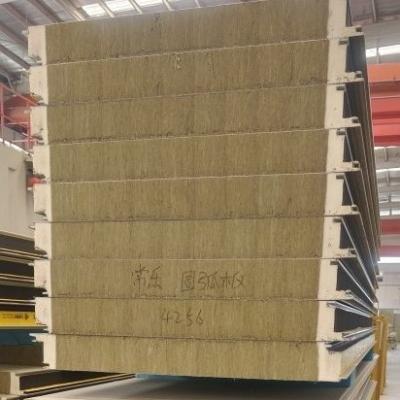 China Besonderheiten für die Verzahnung mit PU-Stickstoff, Rockwool-Sandwich-Panel, Wärmedämmung, RAL-Farbe, Stahlplatte, CE-Zertifiziert zu verkaufen