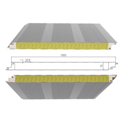 China Customized Length Glasswool Sandwich Panel 75mm Thickness zu verkaufen