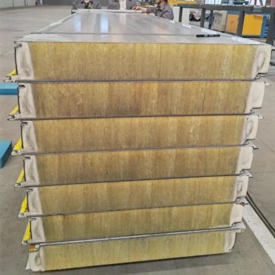 China Painéis Sandwich de Rockwool à prova de fogo Painéis Sandwich isolados de Rockwool com isolamento leve à venda