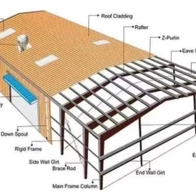 중국 철강 창고 워크샵 앙가르 홀 높은 내구성 및 성능의 철강 구조 판매용