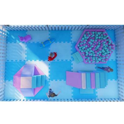 China Outdoor blue purple purple color soft carpet home party indoor soft play rental equipment for sale for sale