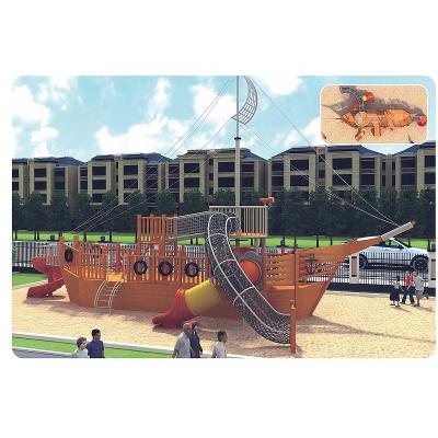 China Customized Outdoor Playground Pirate Ship Amusement Equipment Kids Toddler Outdoor Playground Equipment for sale