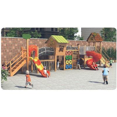 China High Quality Outdoor Outdoor Playground Equipment Large Ground Children Playground Wooden Outdoor Playground for sale