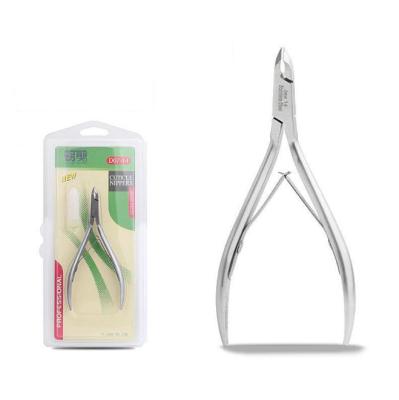 China Safe Professional Stainless Steel Spring Nail Pliers Double Cuticle Nippers Cuticle Nippers for sale