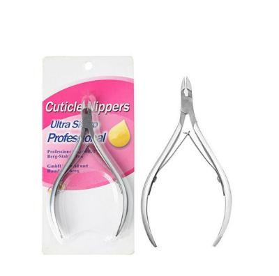 China Hot Selling Stainless Steel Safe Spring Nail Pliers Dual Cuticle Pliers Cuticle Trimmer for sale