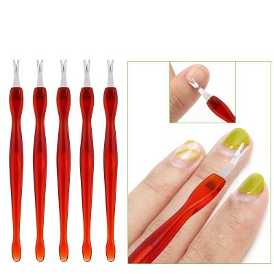 China Cheap Durable+waterproof+reusable Cuticle Fork For Dead Skin Trimmer Fork Cuticle Callus Remover Trimmer Fork for sale