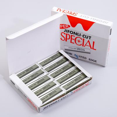 China Fashional Eyebrow Trimmer Wholesale 100pcs/box Eyebrow Razor Blade Eyebrow Shaping Knife With Low Price for sale