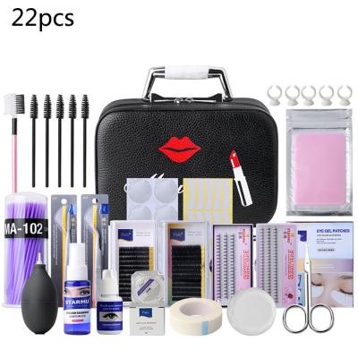 China Professional Professional Eyelash Extension Tools 22Pcs Practice Eyelash Extension Training Kits With Box for sale