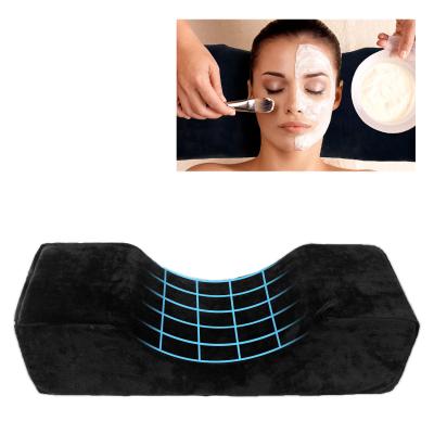 China Eyelash Grafting Ergonomic Head Lash Pillow Cervical Contour Memory Wholesale Eyelash Extension Foam Sleep Pillow For Salon for sale