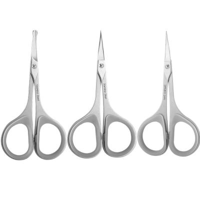 China Left Handed Scissors Amazon Hot Selling Professional Straight Stainless Steel Eyebrow Scissors Grooming Scissors Nail Manicure for sale