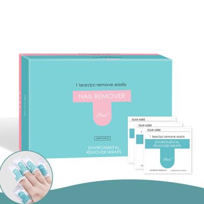 China Factory 100/200pcs Nail Polish Remover Wraps Eco-Friendly Non-Toxic Cruelty Free Soak-off Removal Pads for sale