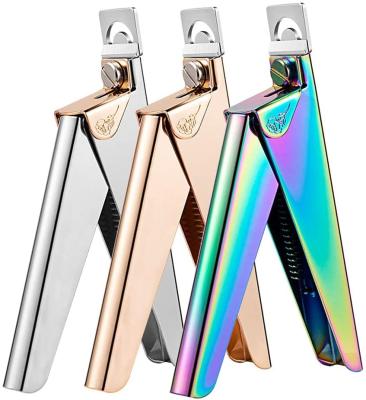 China Easy Apply U Shape Nail Tips Cutter Stainless Steel Manicure Nail Clippers Straight Edge Trimmer for sale