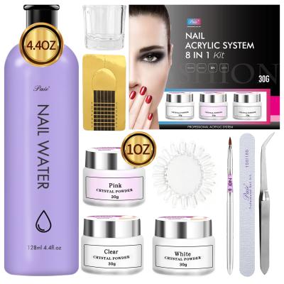 China Easy To Use Kit Acrylic Powder Acrylic Nail And Professional Liquid Monomer Set With Nail Brush Acrylic Nail Forms Tips for sale