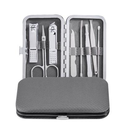 China Soft Fine Trim Cheap Price Pedicure Manicure Kit With 8 PCS Case, Nail Clippers Set Pedicure Grooming Kit for sale